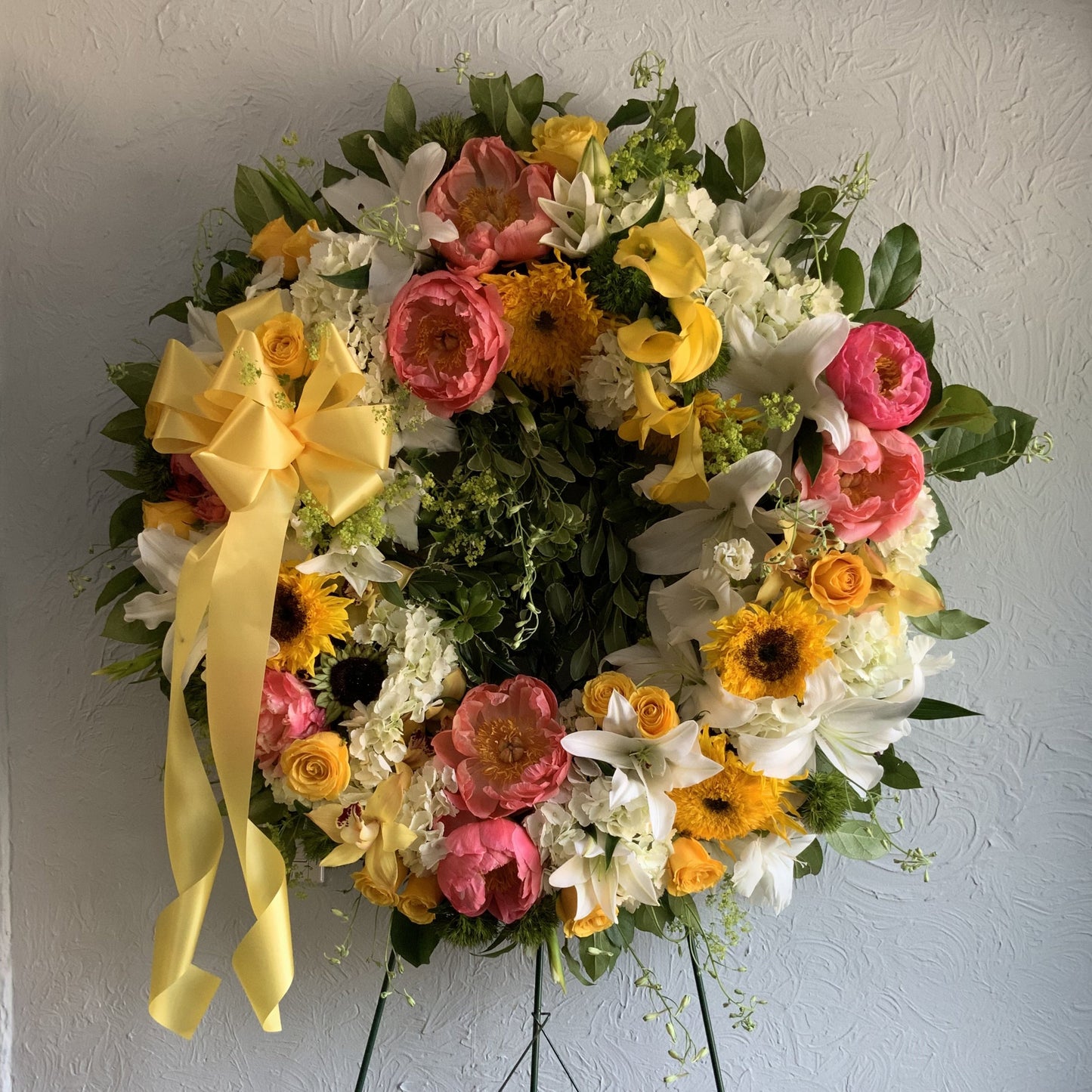 Sympathy Wreath in Pastel