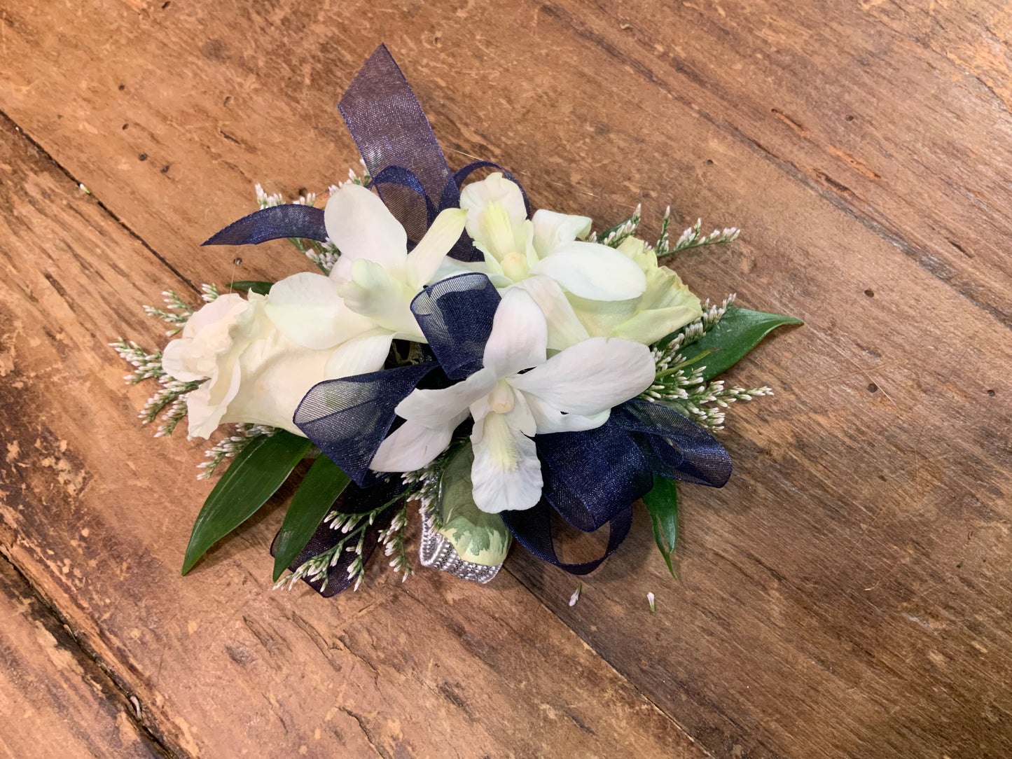 Wristlet Corsage White Orchids