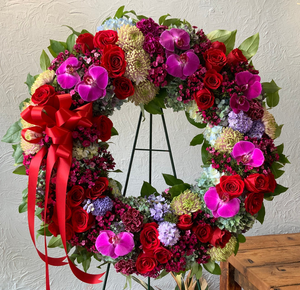 Sympathy Wreath Multicolored