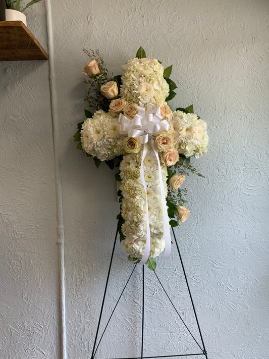 Sympathy Cross in White