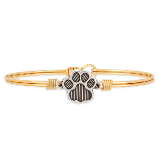 Paw Print Bangle Bracelet
