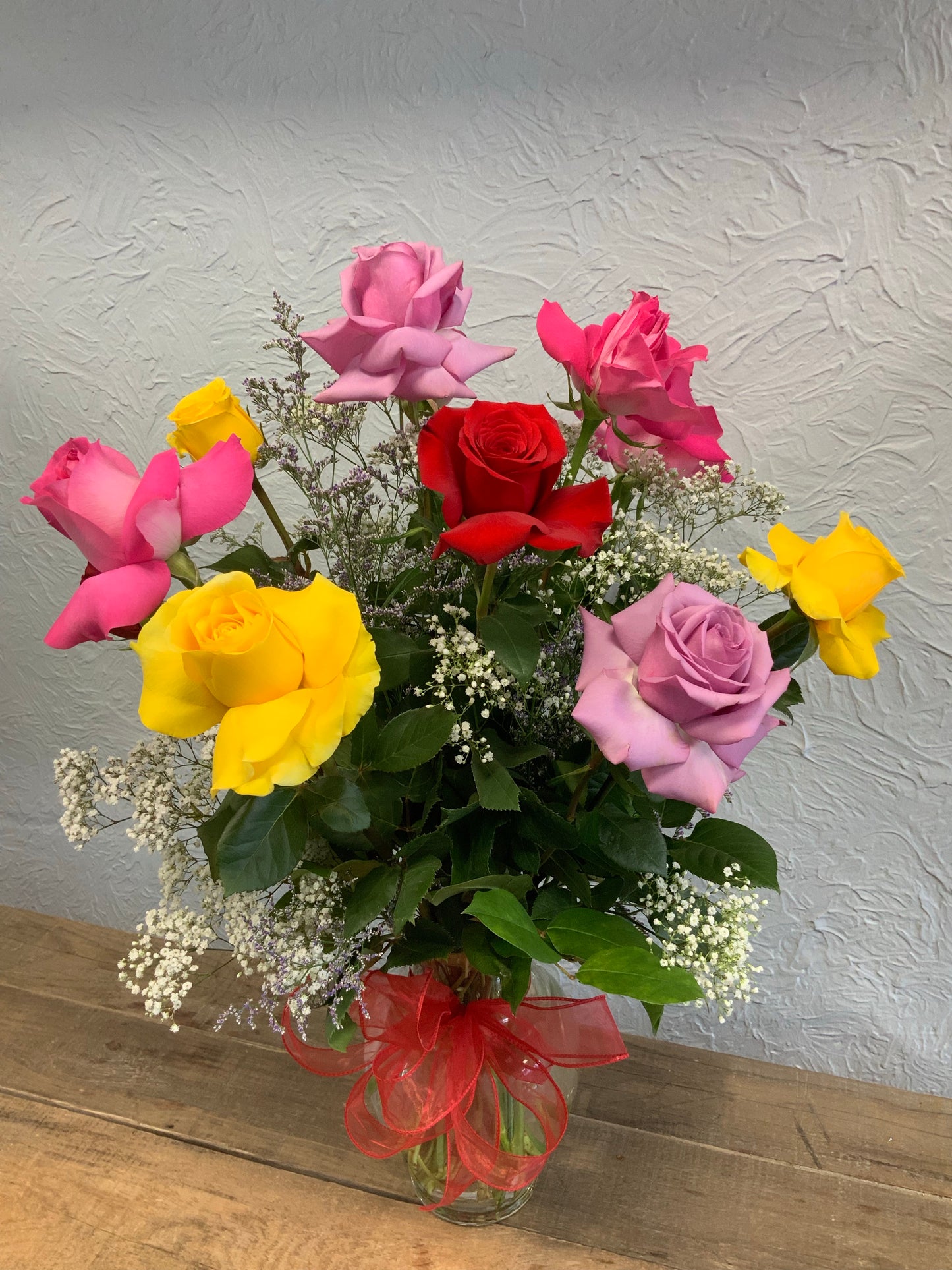 Classic Dozen Roses in a Vase