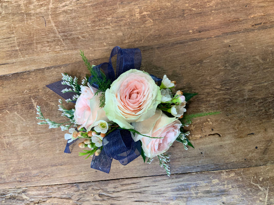 Wristlet Corsage Blush Spray Roses