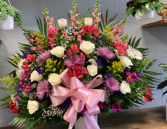 Sympathy floral basket  - Please call for pricing